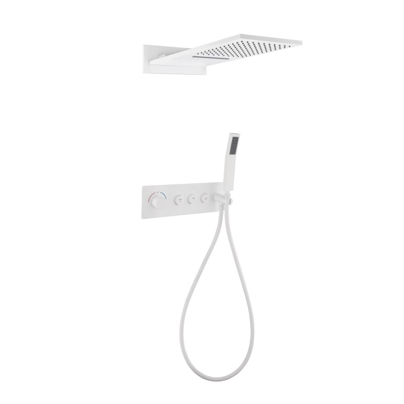 飞雨横装三按键白色方 飞雨横装三按键白色方