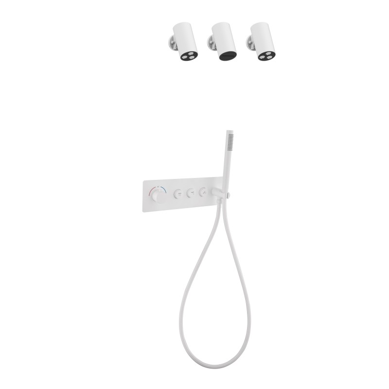 射灯横装三按键白色圆 射灯横装三按键白色圆