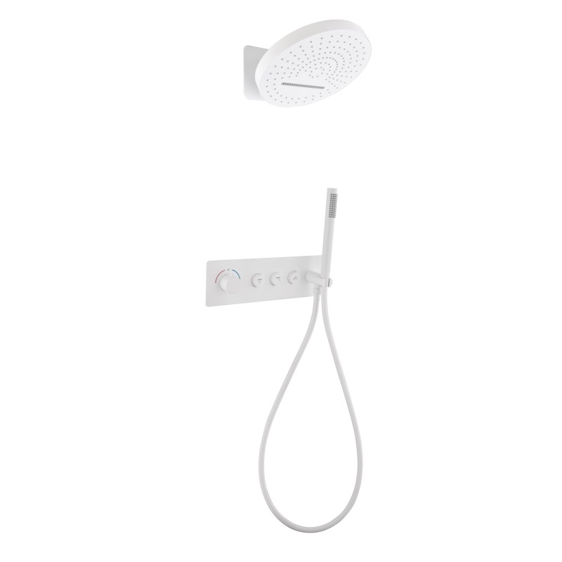 镜雨横装三按键白色圆 镜雨横装三按键白色圆