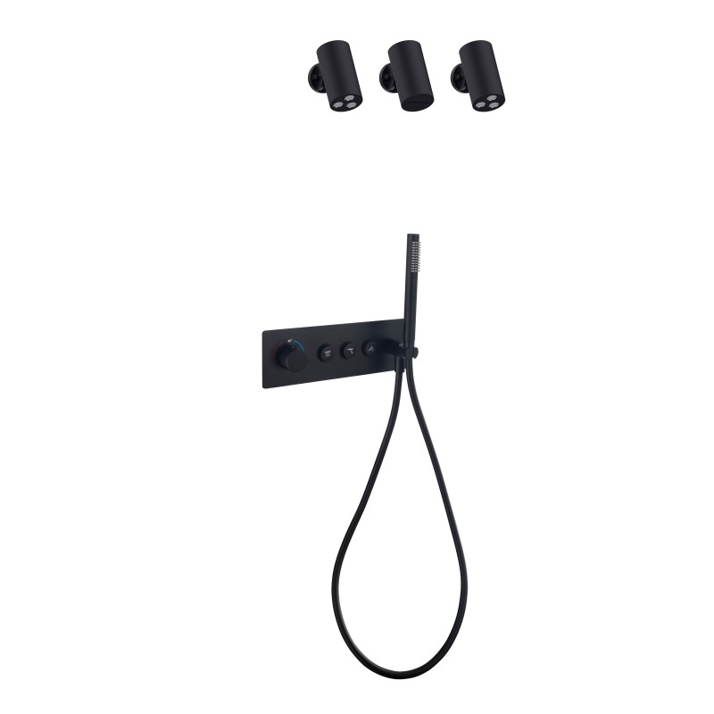 射灯横装三按键黑色圆 射灯横装三按键黑色圆