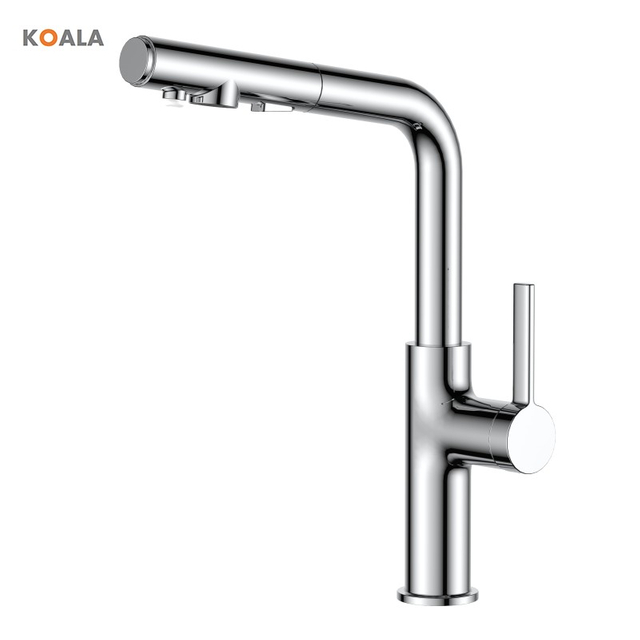 Brass Pull Down Kitchen Sink Mixer Faucet