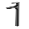 Fashion High Style Black Bathroom Single Handle Brass Lengthen Washbasin Tap Deck Mounted Basin Mixer Faucet