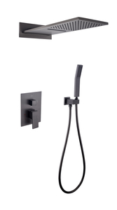 Best Wall Mounted Hot Cold Safety Large Rainhead Shower panel System Bathroom Rainfall Rain Waterfall Shower Faucet Set