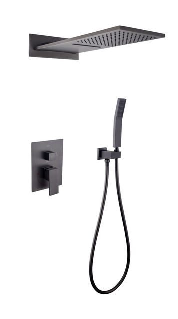 Best Wall Mounted Hot Cold Safety Large Rainhead Shower panel System Bathroom Rainfall Rain Waterfall Shower Faucet Set