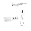 Modern High Quality 3 Functions Big Sprayer Shower Brass Body Rain Waterfall Bathroom Shower Set