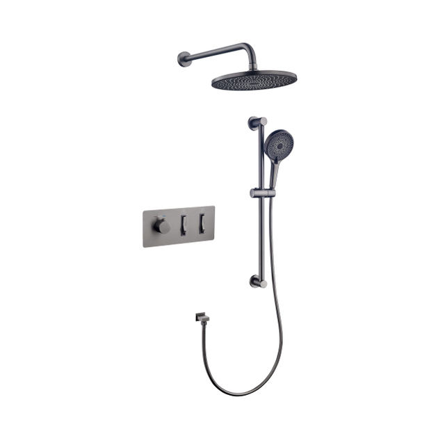 Wholesale 2 Functions Round Concealed Bathroom Shower Faucet Shower Head Systems Rainfall Shower Set