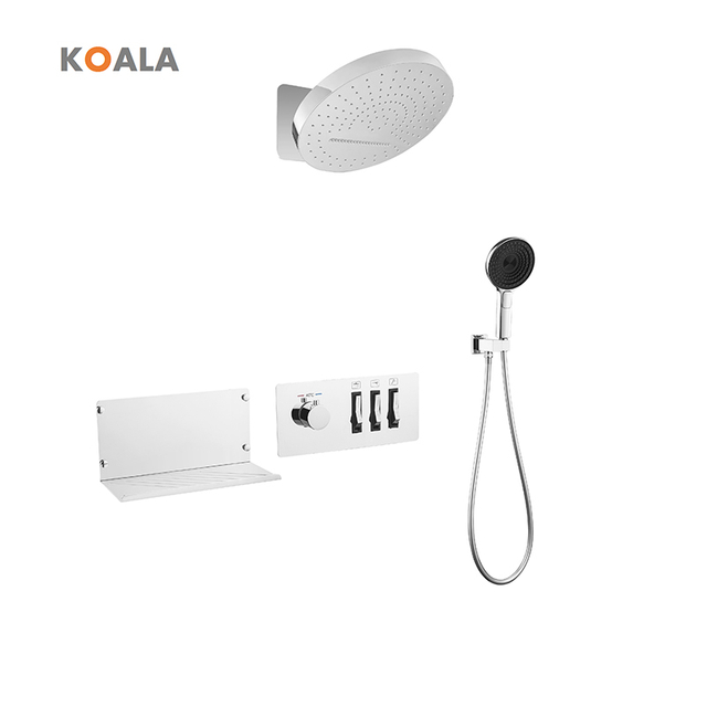 Luxurious Modern Copper Black Rainfall Shower System Set