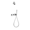 Rotating Head Shower Chrome Rotary Swithe Concealed Bathroom Shower Set