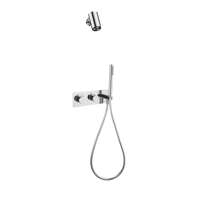 Rotating Head Shower Chrome Rotary Swithe Concealed Bathroom Shower Set