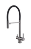 High Quality Simple Style Filter Function Dual Handle Pull Down Brass Kitchen Faucet