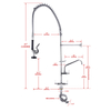 High Quality Modern High Arch NSF Restaurant Faucet with Pre-Rinse Functionality