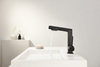 High Quality Luxury Single Hole Matte Black Modern Style Pull out Bathroom Basin Faucet