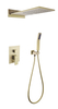 Best Wall Mounted Hot Cold Safety Large Rainhead Shower panel System Bathroom Rainfall Rain Waterfall Shower Faucet Set
