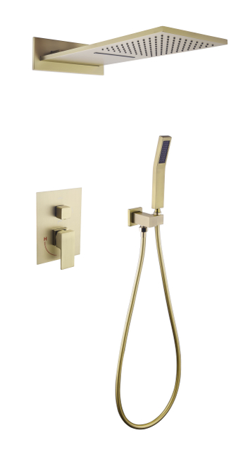 Best Wall Mounted Hot Cold Safety Large Rainhead Shower panel System Bathroom Rainfall Rain Waterfall Shower Faucet Set