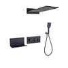 Modern High Quality 3 Functions Big Sprayer Shower Brass Body Rain Waterfall Bathroom Shower Set
