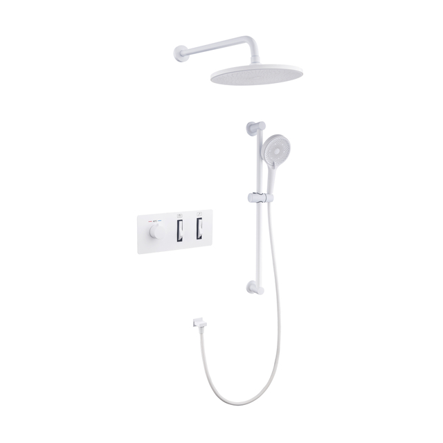 Wholesale 2 Functions Round Concealed Bathroom Shower Faucet Shower Head Systems Rainfall Shower Set