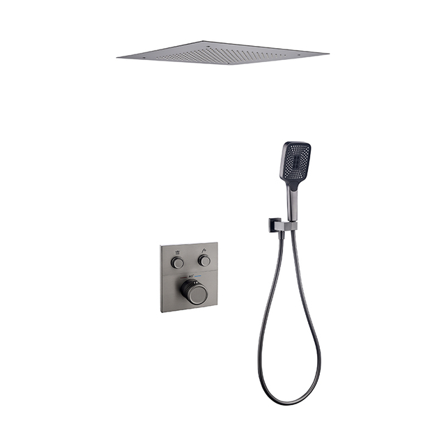 Premium Luxurious Bathrooms Modern Function Brass Shower Set 