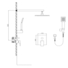 Stylish Elegant Top Selling Brass Wall Mounted Shower Set for Modern Bathrooms