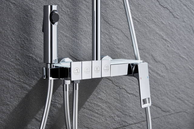 Stylish Fashionable Integrative Trendy 4-Function Digital Shower System with Brass Mixer