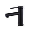 Hot Sale Modern Matte Black Single Hole Solid Brass Construction Bathroom Basin Sink Faucet