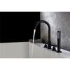 Elegant European Black 4 Hole Roman Tub Faucet 