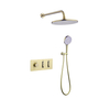 High Quality Modern Brass Finished Wall Mounted Solid Brass Bathroom Faucets Shower Set