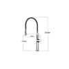 Modern Design Stylish Flexible Gun Grey Pull Down Kitchen Faucet with Brass Finish