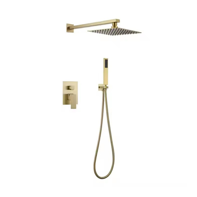 Stylish Elegant Top Selling Brass Wall Mounted Shower Set for Modern Bathrooms