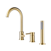 Elegant Brass 3 Hole Bathtub Faucet with Shower 