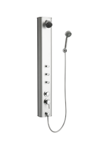 Bathroom Massage Shower Sets Round Top Rainfall Wall Mounted Dual Handle Bathroom Rain Shower Panel