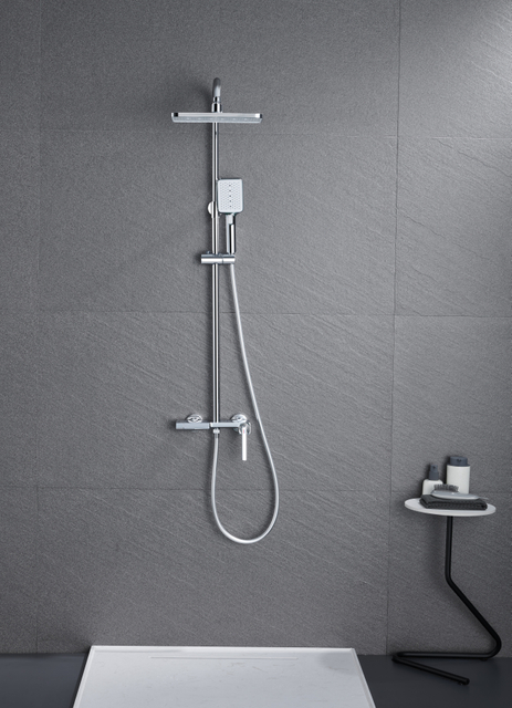 New Trend 4 Function Digital Show Gun Gray Bidet Button Control Mixer Complete Rain Brass Strong Water Shower Set