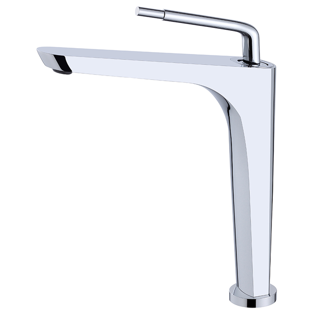 Modern Luxury Single Hole Single Handle Brass Bathroom Basin Faucet for Elegant Sinks
