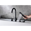 Elegant European Black 4 Hole Roman Tub Faucet 