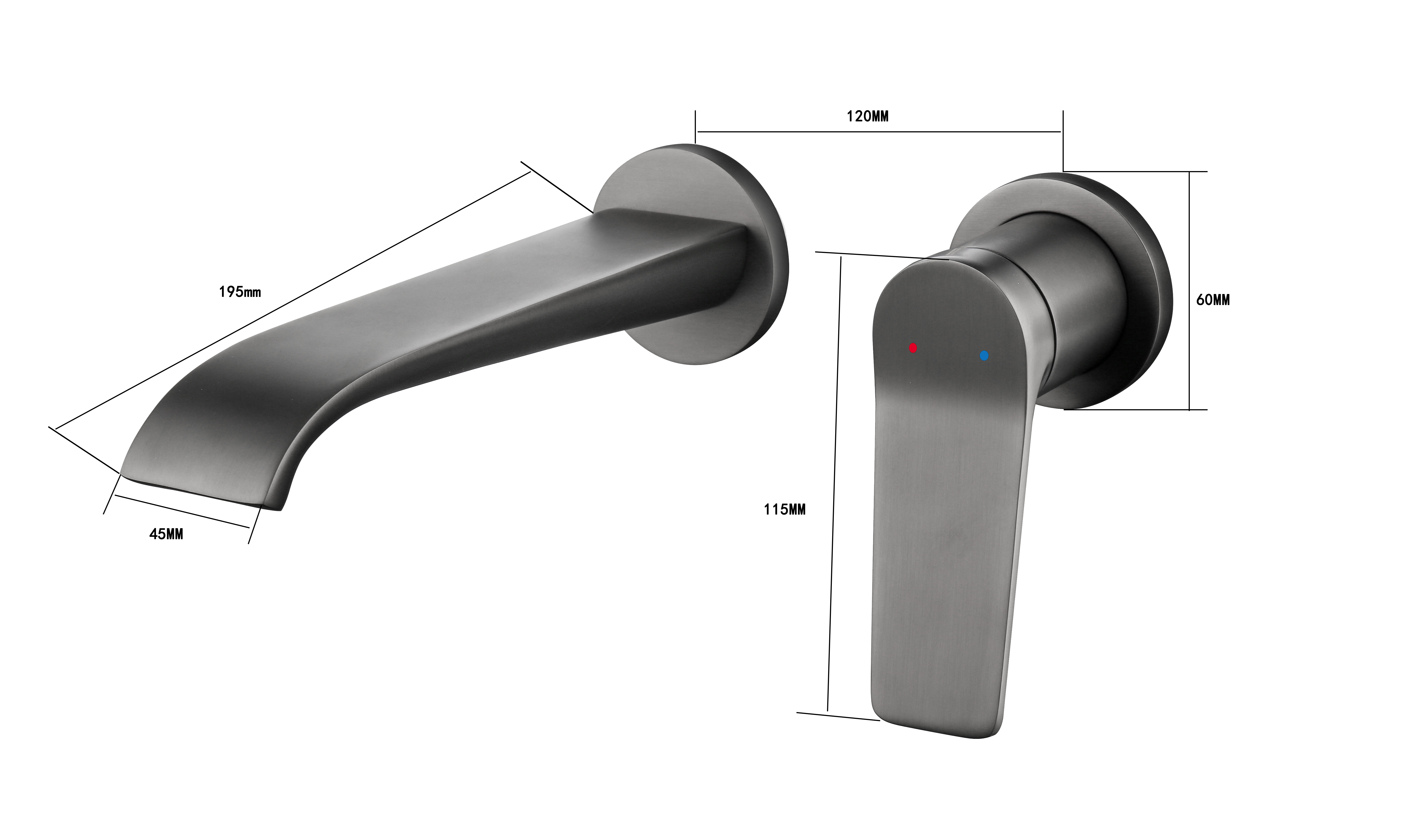 wall mount basin faucet