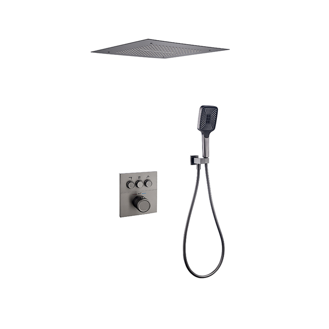 Luxury Brass Constant Temperature Control Waterfall Shower Set 