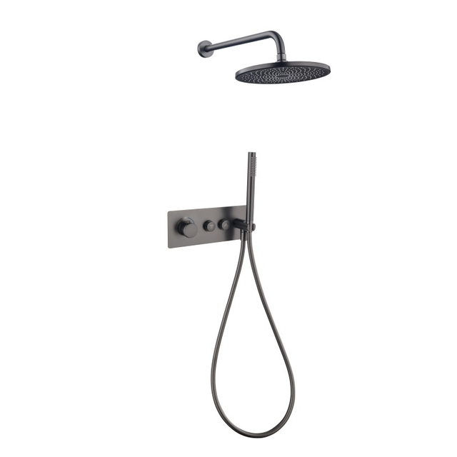  High Quality Wall Mounted 2-Way Control Rain Bathroom Shower Set