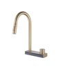 Commercial Elegant Deck Mounted Pull Down Water Mixer Brass Kitchen Tap Faucet