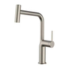 Popular Brushed Kitchen Sink Faucet Zinc Water Mixer Tap Deck Mounted Pull out Kitchen Faucet