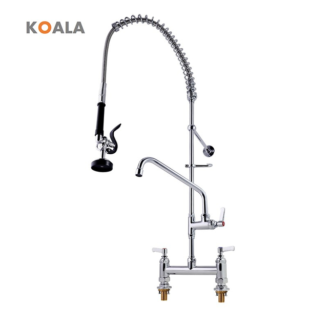 Commercial Kitchen Faucet Factory Quality Warranty Hot & Cold Water Pull Down Spray
