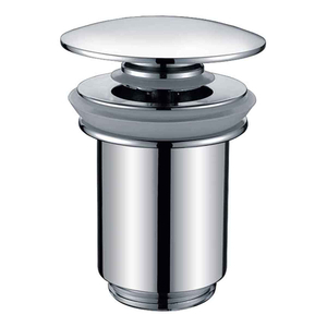 Click Clack Stainless Steel Bathroom Sink Drainer Waste Pop up Wash Basin Drain with Overflow
