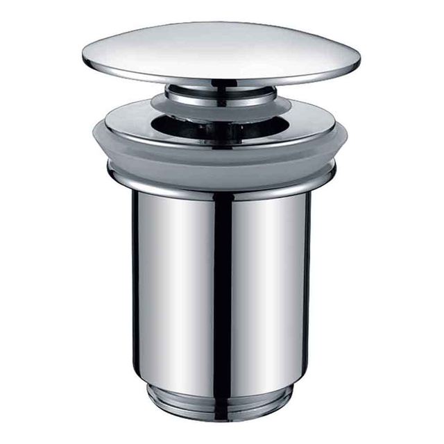 Click Clack Stainless Steel Bathroom Sink Drainer Waste Pop up Wash Basin Drain with Overflow