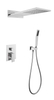 Best Wall Mounted Hot Cold Safety Large Rainhead Shower panel System Bathroom Rainfall Rain Waterfall Shower Faucet Set