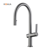 Modern 304 Stainless Steel Water Saving Brushed Finish Single Handle Deck Mounted Kitchen Sink Faucet