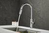 Chrome Pull Down Kitchen Mixer Pull Down Stainless Steel Kitchen Faucet Single Lever Sprayer Spring Kitchen Sink Faucet
