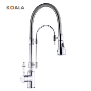 Pull Down Spray Kitchen Purified Water Sink Mixer Faucets Brass Deck Mounted Faucet Rotate 360 Degrees Solid Contemporary