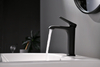 Elegant Popular Customized Service Brass Blackened Finish Matte Black Bathroom Basin Faucet Mixer Tap