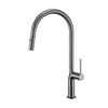 Modern Design Chrome 360 Degree Rotation Brass Pull Down Kitchen Faucet Electroplated Hot Cold Mixer Sink Tap