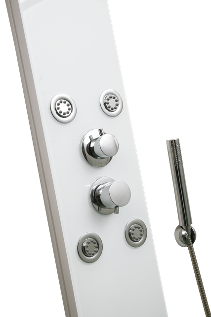 High Quality Round Top Rainfall Massage Shower Panel Wall Mounted Dual Handle Bathroom Rain Shower Set