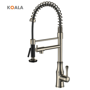 Brass Stainless Steel Brushed Black Pull Down Kitchen Sink Faucets Pull Dwon Spring Kitchen Faucet