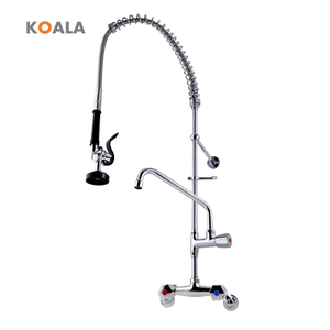 Durable Popular Brass Wall-Mounted Pre-Rinse Faucet Tap for Commercial Kitchen Sinks
